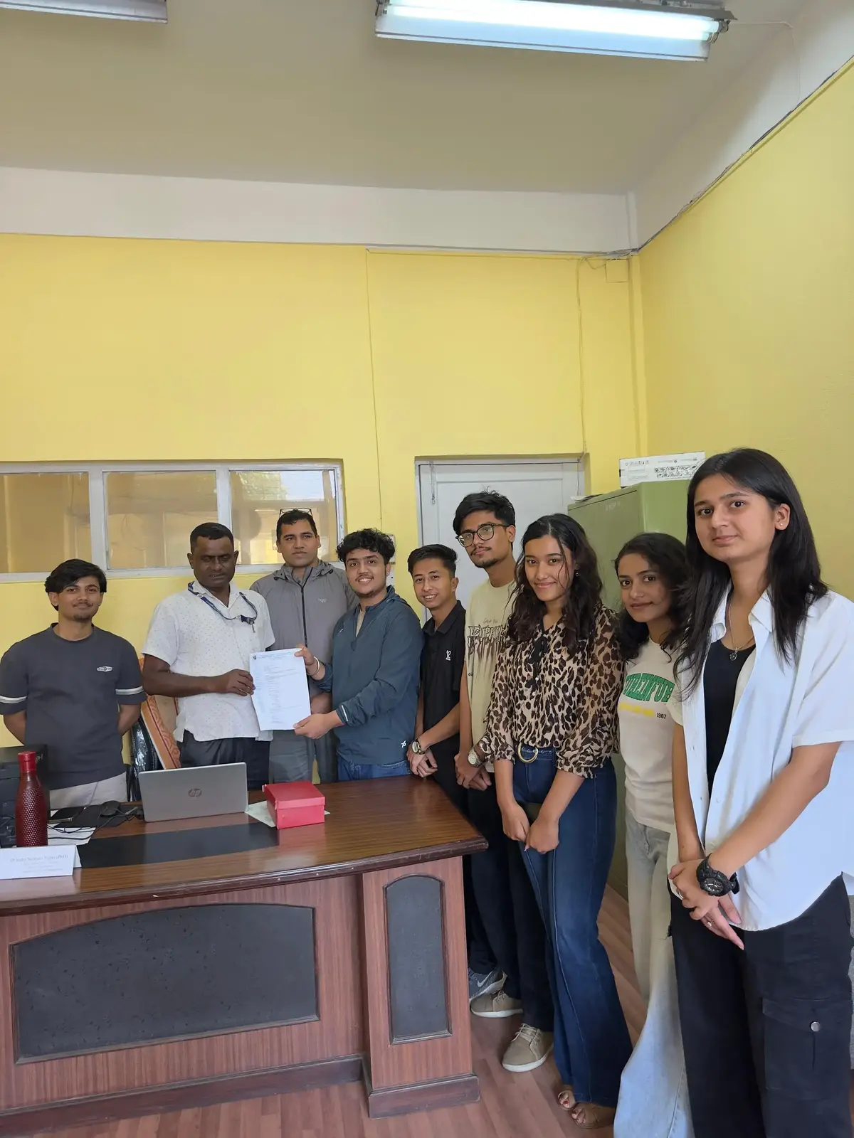 Getting a recognition from HOD of Civil Department for the formation of new committee of CESS Thapathali